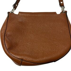 ANNA LUCHINI Brown Crossbody Saddle Bag Purse Made in Italy